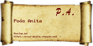 Poós Anita névjegykártya